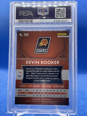 2015 Panini Prizm Devin Booker RC #308 PSA 9 | eBay