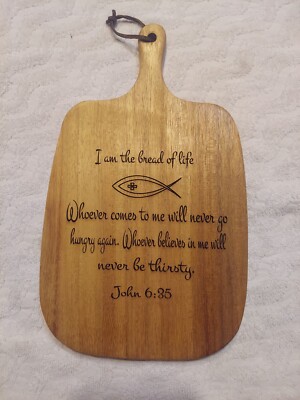 Engraved  Bread of life   Charcuterie Board