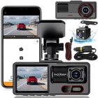 Dash Cam Car HD 1080P Front/Rear/Inside Dual Lens Video Recorder Camera G-Sensor