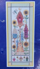Bucilla NO CATS Birdhouses Sunflower Garden 6  x15  Cross Stitch Kit 42691