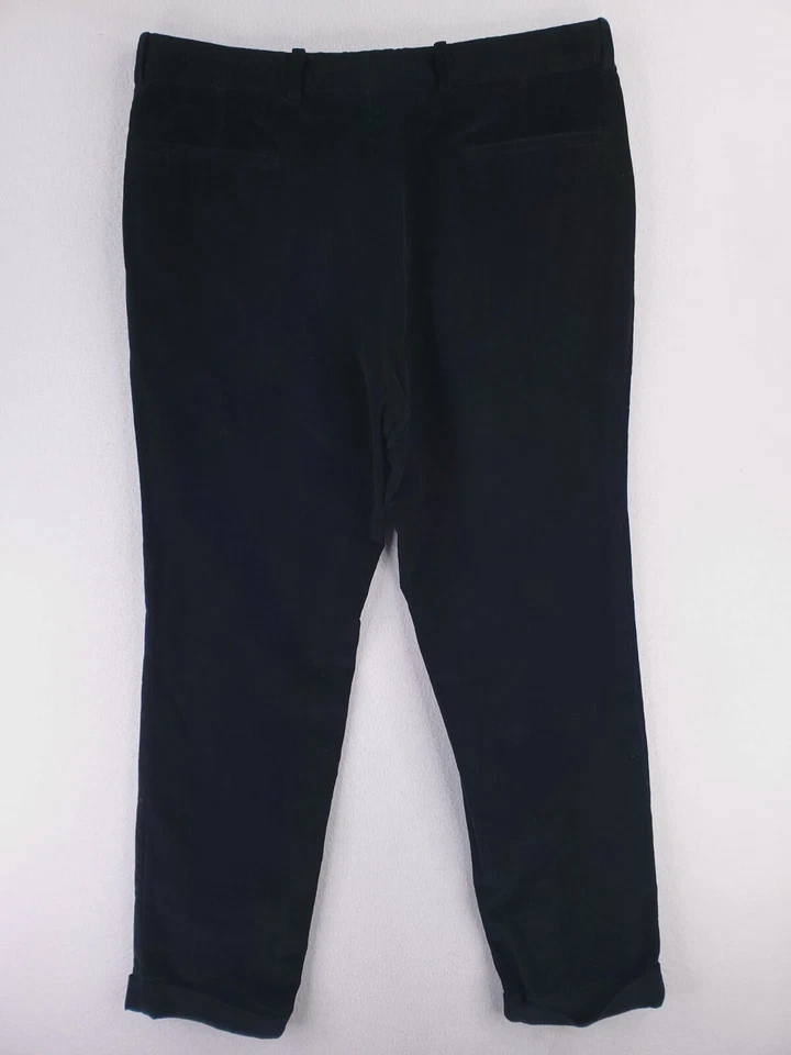 Pantalones Burberry Para Hombre 36x30 Azul Marino Pana Cordones Clásicos Rectos Chinos Preppy Foto 4 de 4