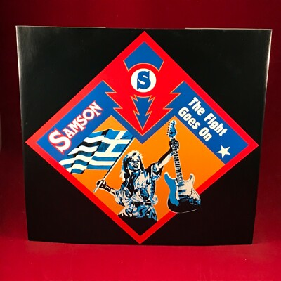 SAMSON The Fight Goes On 1984 UK 3-track 12'' vinyl single Riding With The Angels