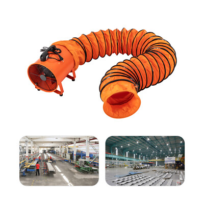 12'' Extractor Fan Utility Blower Fan Portable Duct Hose High Velocity Exhaust