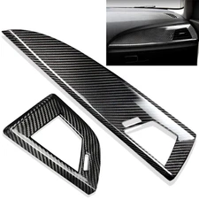 Real Dry Carbon Fiber Front Dash Air Vents Frame Cover Fits 12-17 F22 235 F87 M2
