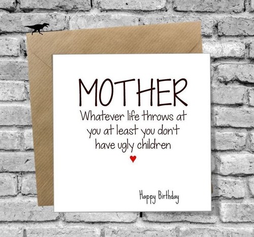 BIRTHDAY CARD MOTHER FUNNY HUMOUR LOVE JOKE ANY AGE MUM 40TH 50TH 60TH 65TH 70TH - Picture 3 of 3