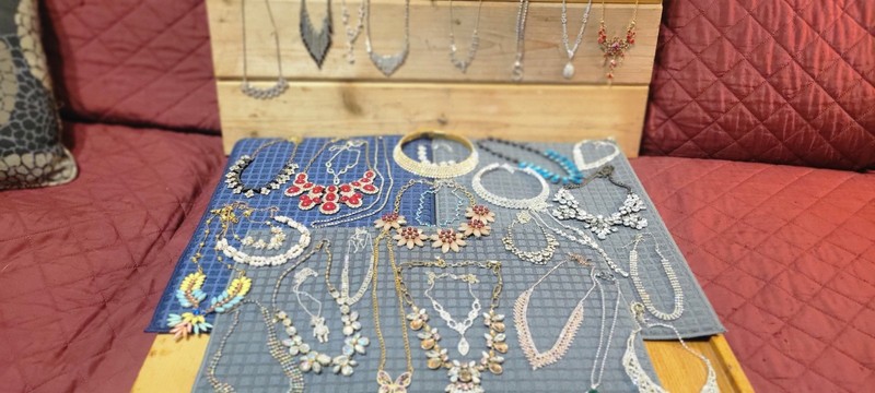 36 Piece Vintage To Now Rhinestone Necklace Lot Some Are Signed