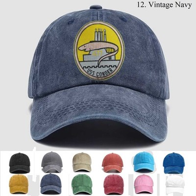 Customized Embroidered Hat Uss Conger Ss-477 Submarine, Trucker Hat, Gift Idea