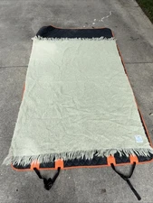 Mercer + Reid Australia 100% Pure Mohair Throw Rug Lap Blanket Pale Green