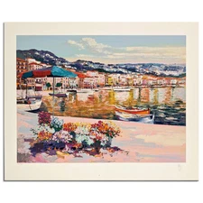 Mark King (1931-2014) "Promenade At Nice" Hand signed limited edition serigraph