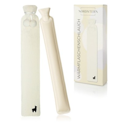 Nordstern Wärmflasche, Lang mit Bezug 75 cm - Ideal für Erwachsene & Kinder