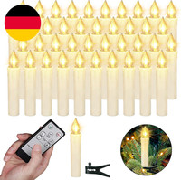 40Er LED Weihnachtskerzen Christbaumkerzen Weihnachtsbaumkerzen Kabellose Lichte