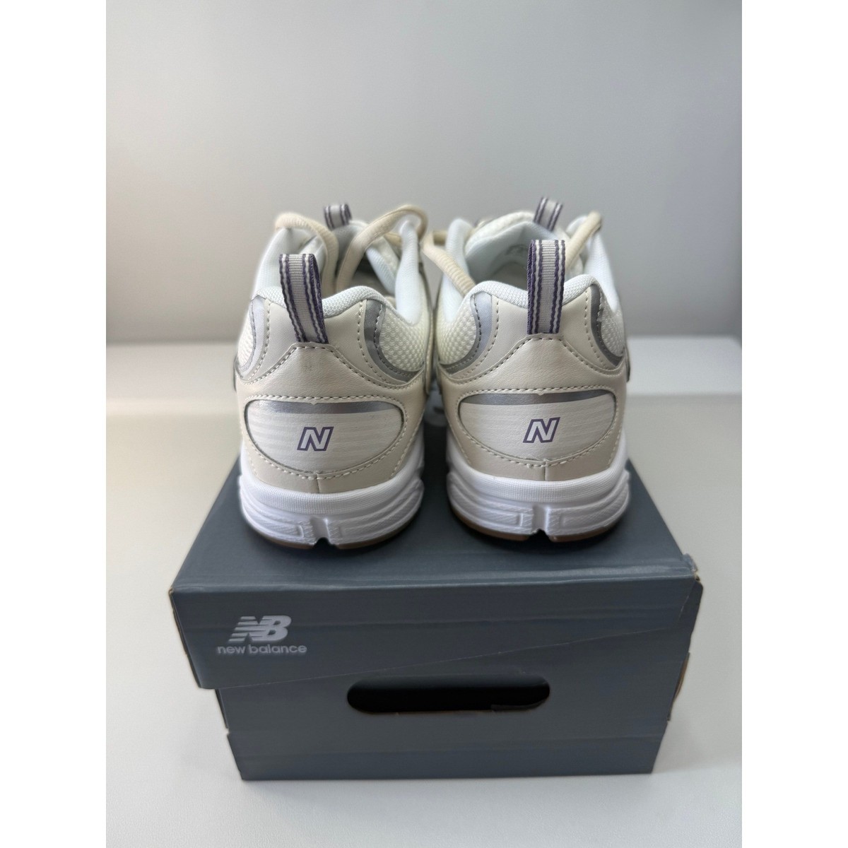 New Balance 408 Beige White Purple Sneakers U4084OJ Mens 8.5 
