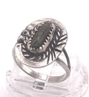 Vintage Navajo Old Pawn Green Turquoise Silver Ring  Size 5.5  (3.7g)
