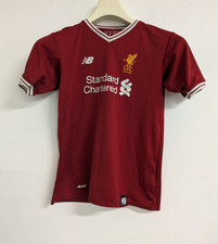 Liverpool FC Kids Football Shirt Age 6-7 New Balance Red Home Shirt