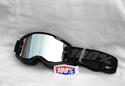 100% Crossbrille Strata 2 Silber stark verspiegelt Anti-Fog Crossbrille
