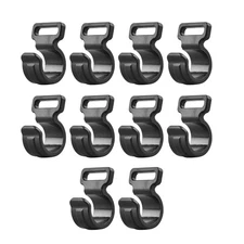 10Pcs Tent Rod Clip Plastic Hook C Clamp for Camping Awning Tent Poles Clip Set