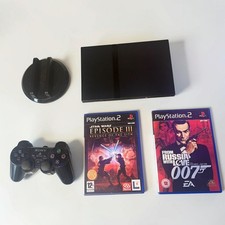 Sony PlayStation 2 PS2 Slim Console Controllers Full Setup Tested Retro