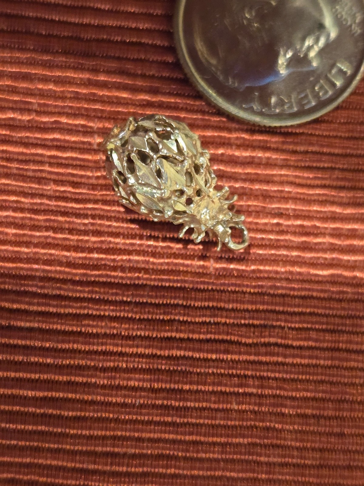 Pineapple Detailed 3D Solid Sterling Silver Brace… - image 4