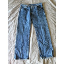 Levis 501 Original Fit Jeans Mens 34x29 Medium Wash Blue Button Fly Straight Leg