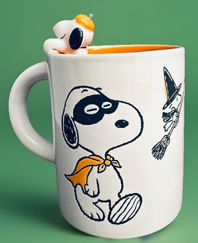 Tazza da caffè Halloween arachidi Snoopy & Woodstock mummia 2 lati - nuova - Foto 2 di 10