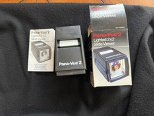  VINTAGE  Pana-Vue 2 Lighted 2x2 Slide Viewer TESTED AND WORKING