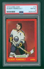 1973 O-Pee-Chee Hockey Card - #70 Gilbert Perreault, PSA 8 NM/MT