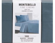montebello 1000 count 100 egyptian cotton kind sheet set gray color