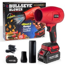 Bullseye Blower Rechargeable Cordless Leaf Dust Air Blaster 21,000 RPM with 20V