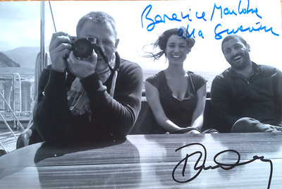 Daniel Craig  & Berenice Marlohe orig. Autogramm  '' BOND 007 '' Motiv 20x30