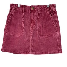 American Eagle Super Stretch Corduroy Mini Skirt Berry Pink Womens Size 4