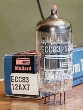 12AX7 Mullard Red Tip Etched Codes NOS/NIB Ma...