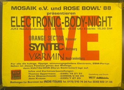Rose Bowl '88 Neubrandenburg ELECTRONIC BODY NIGHT 1994 [ORANGE SECTOR / SYNTEC