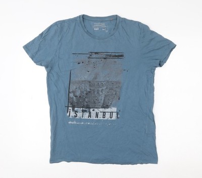 Mavi Herren T-Shirt blau Istanbul Grafik Gr. M