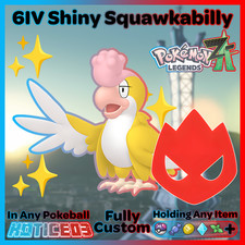 ✨ Shiny Alpha Squawkabilly 6IV + EVs ✨ Pokemon Legends ZA 🚀 Fast 🚀