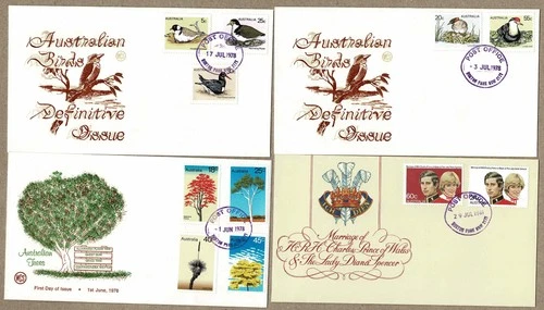 Australia 1978 1981 Birds Trees Diana FDC NSW Postmark Horton Park PURPLE Oval