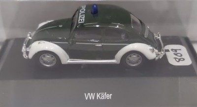Schuco 809 1:32 Dark Green & White VW Kafer Polizei