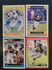 4 Mint Of The Greatest NFL RBs Earl Campbell, Marcus Allen, Tomlinson,