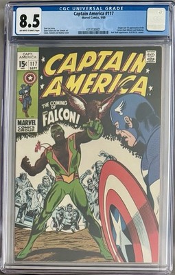 CAPTAIN AMERICA #117 CGC 8.5 1st App Falcon | eBay