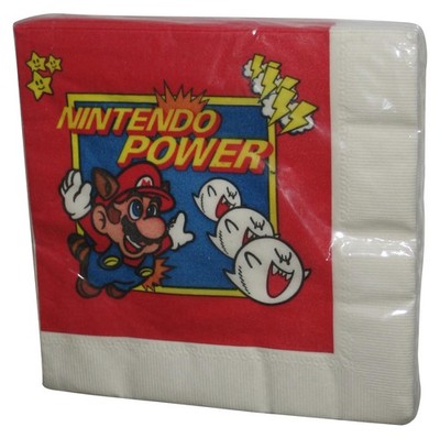 Nintendo Power Super Mario Bros. 3 C.A. Reed Party Napkins - (Raccoon Mario & Bo