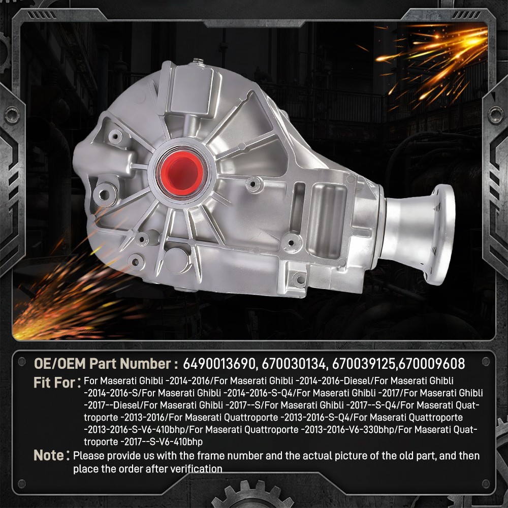 Rear Differential Carrier AWD 670030134 For 2013-2017 Maserati Ghibli 2.80 Ratio
