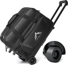 Double Roller 2 Ball Bowling Bag with Separate Shoe Compartment for Bowling Shoe