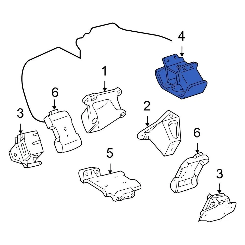 For Toyota Tacoma 1998-2004 Toyota 123710C010 Rear Engine Mount Foto 2 de 2