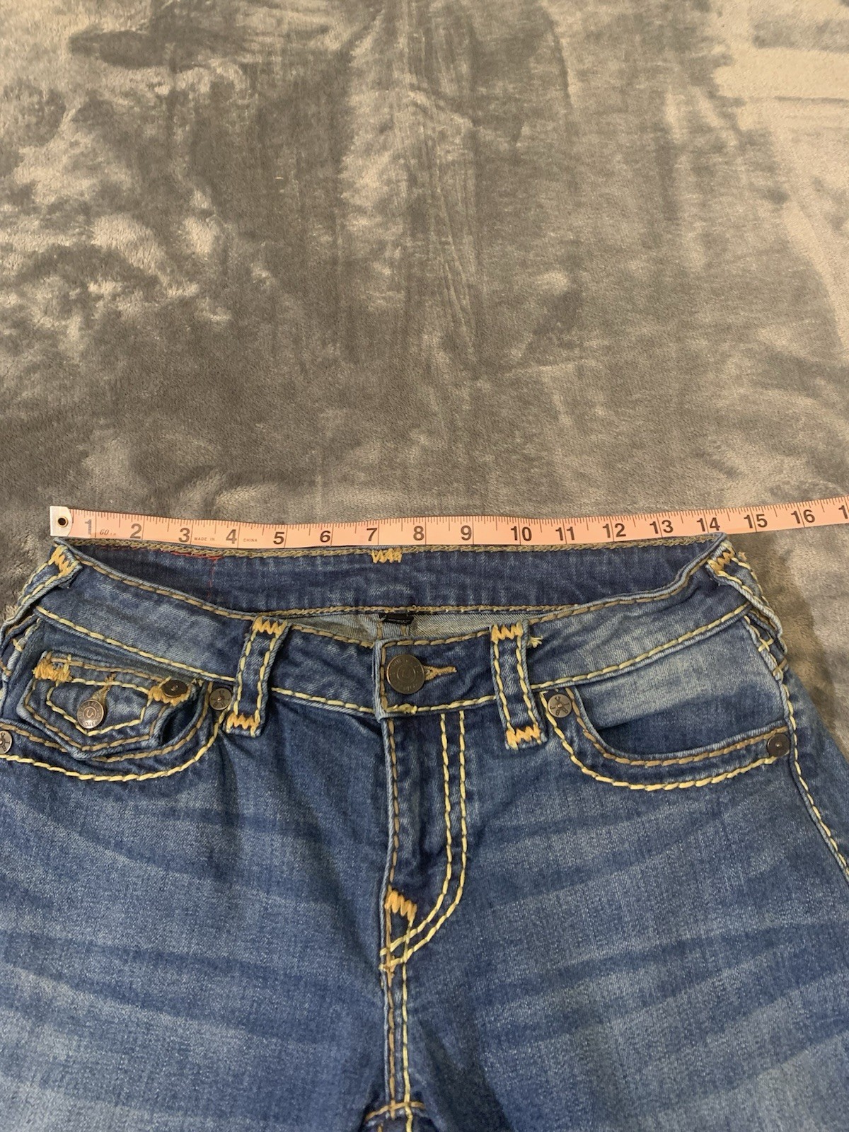 True Religion CAMERON SUPER T Big Stitch Jeans Made In USA Sz 25 thumbnail 9