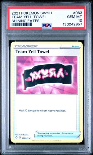 2021 Pokemon SWSH Shining Fates #63/072 Team Yell Towel Low Pop  PSA 10 Gem Mint - Picture 5 of 6