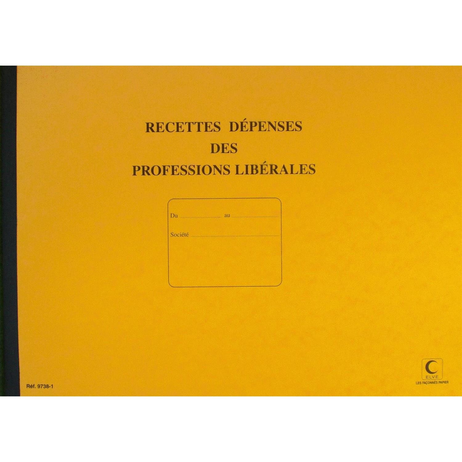 Piqûre Recette Dépense Elve 97381 pour professions libérales et comptabilité générale 270x370mm