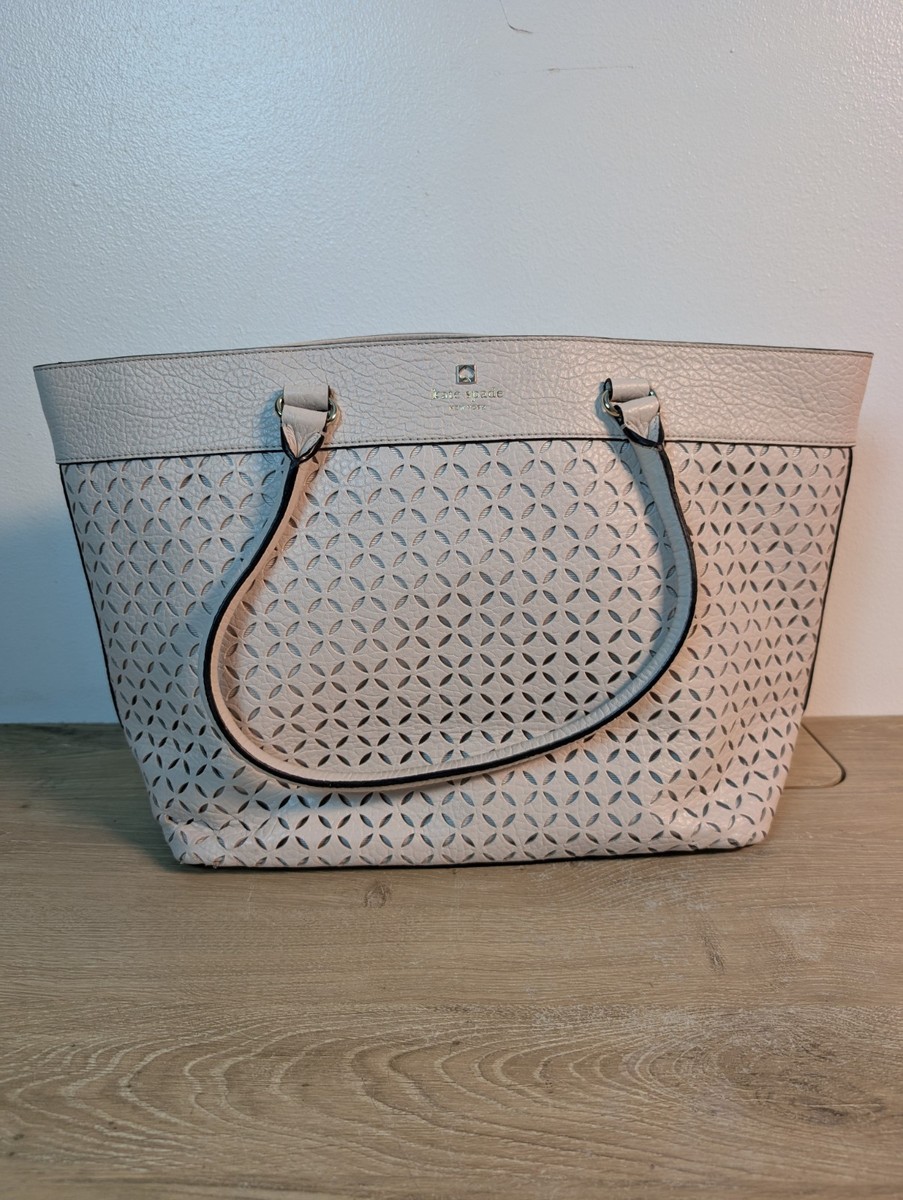 kate spade バッグ Kate Spade Perri Lane Huntington Purse Tote Bag Perforated Leather