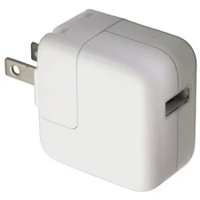 Apple 12W Single USB Wall Charger Power Adapter (MD836LL/A - A1401) - White
