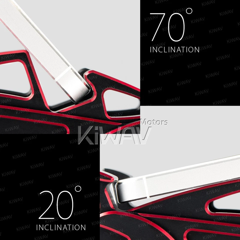 dual-angle tabletop de bureau CNC aluminum rouge sportscar style pour LG G Pad - Photo 4/4