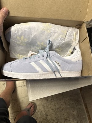 adidas Gazelle Wonder Blue White Gold Suede Men's Sneakers JH5385 2024