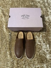 Kork Ease Womens Size 8 Phoebe Brown Full Grain Leather Open Back Mules Shoes
